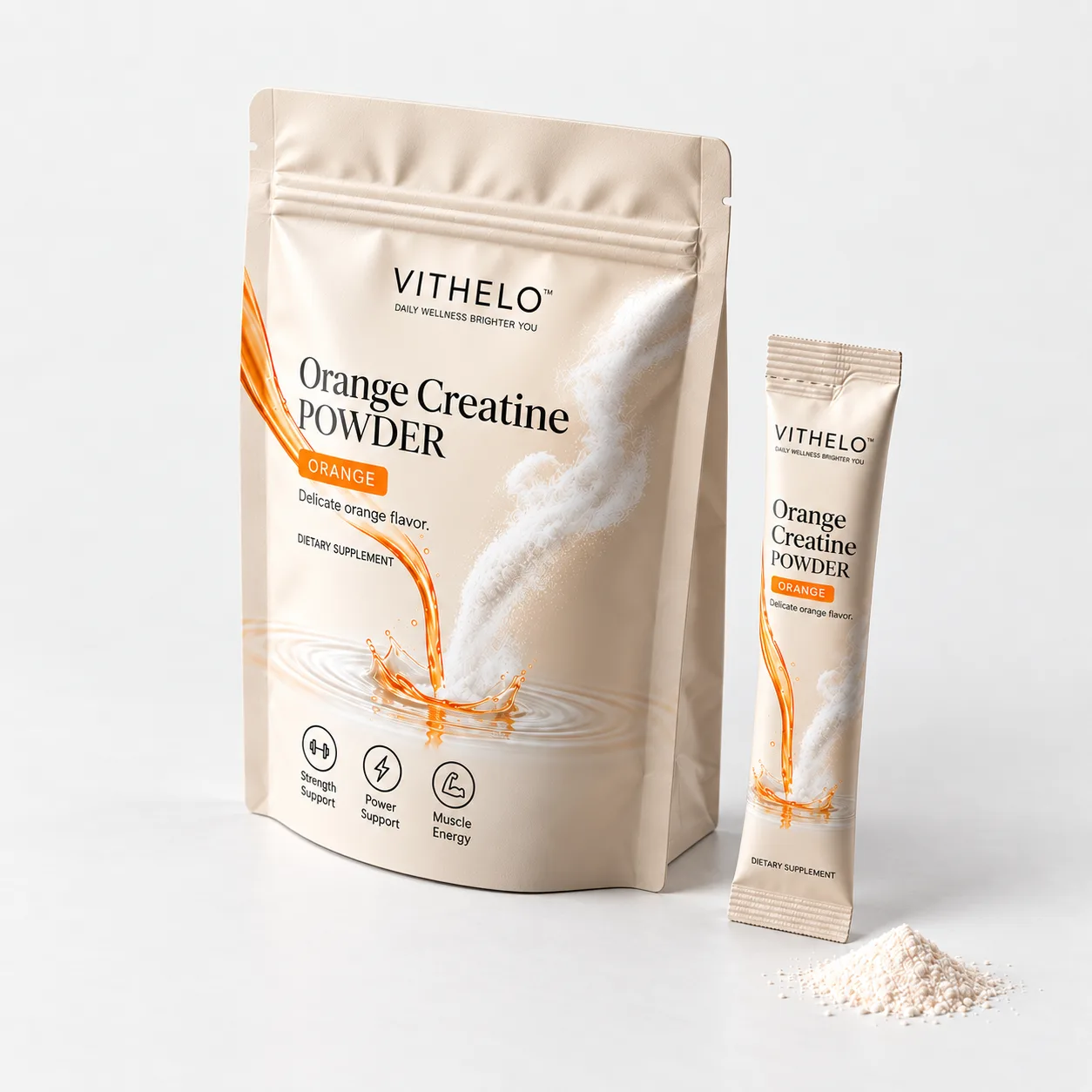 VITHELO powder pouch and stick pack
